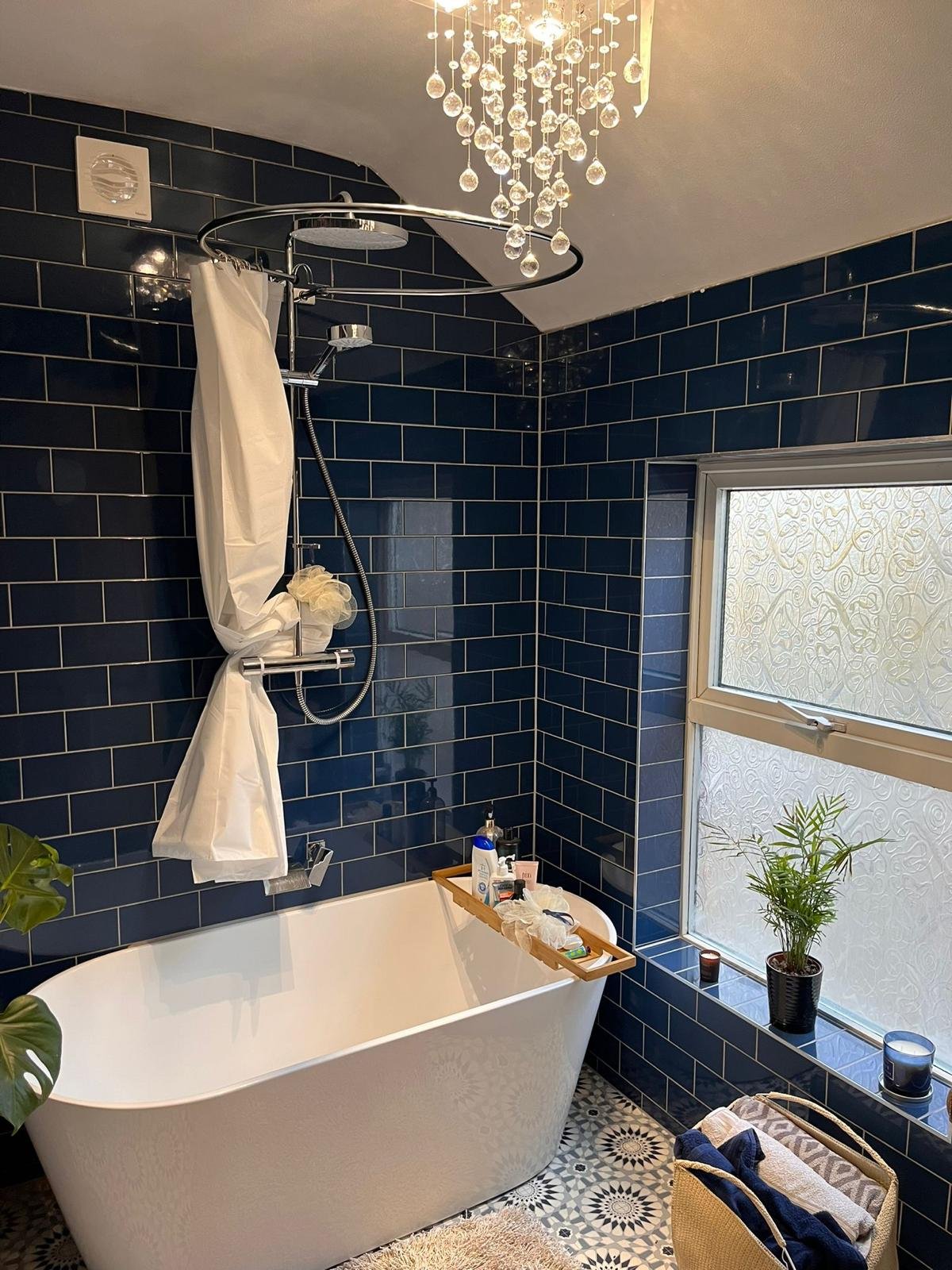 Walk-in shower and bathroom installation completed during a Derbyshire renovation
